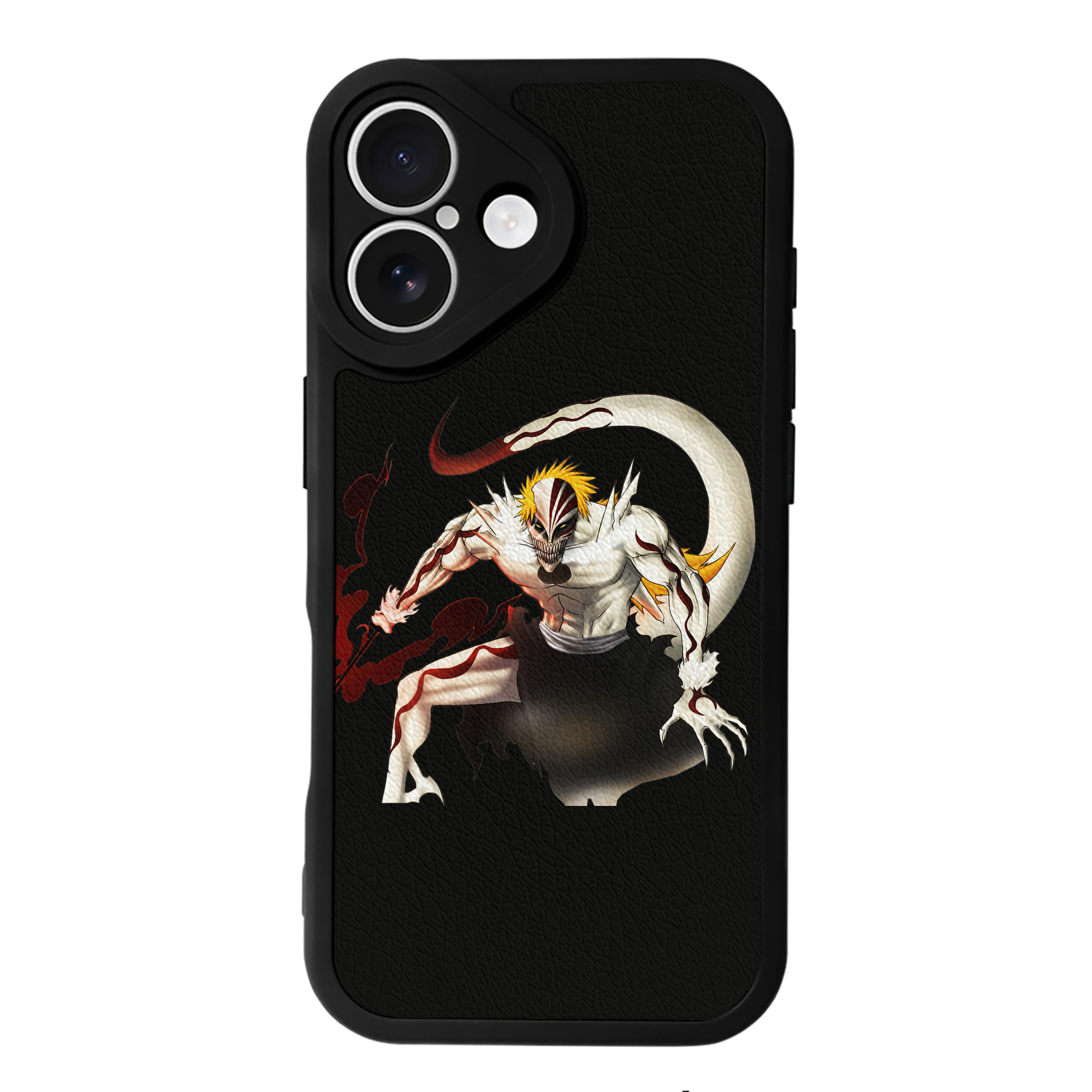 （画像用） ブリーチ 黒崎一護（くろさき いちご）BLEACH Kurosaki Ichigo 【iPhone 16シリーズ対応】シリコンスマホケース（レザー調） 材質：シリコン